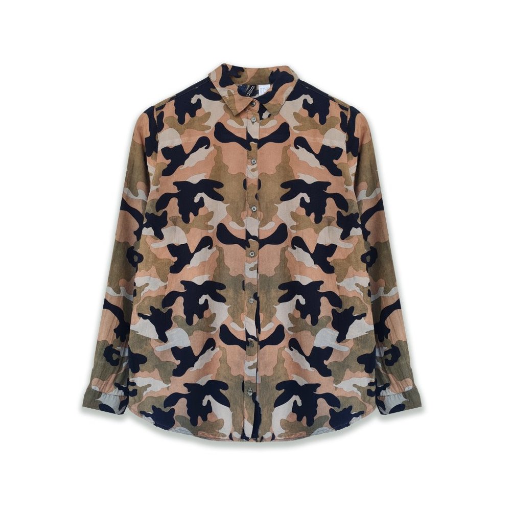Size- S/M, H&M camo printed shirt for women - Picture 1 of 3